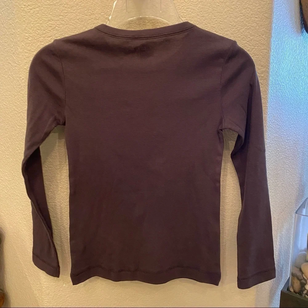 NWT~OLD NAVY Girls Brown Basic Long Sleeve Top Size M(8)